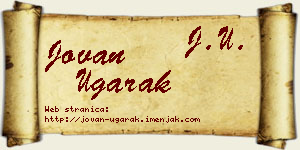 Jovan Ugarak vizit kartica